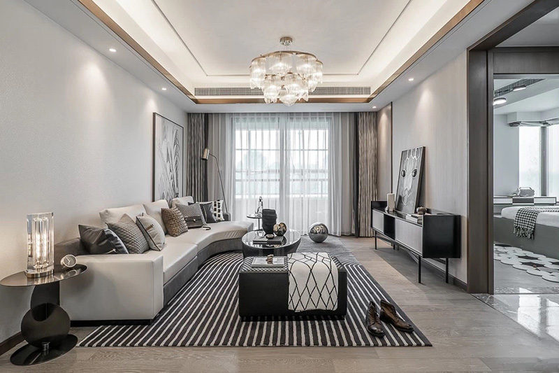 116㎡現(xiàn)代輕奢風三居